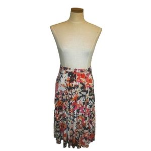 Premise Multicolor A-Line Midi Cocktail Office Church Event Skirt S/M